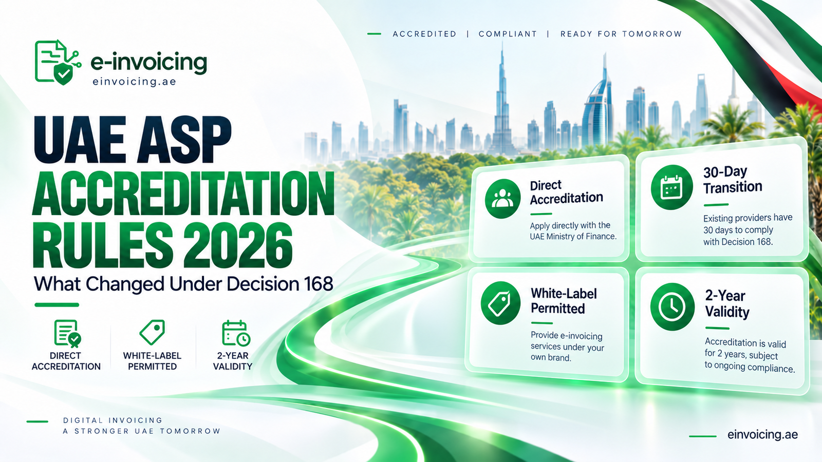 UAE e-invoicing ASP accreditation rules 2026