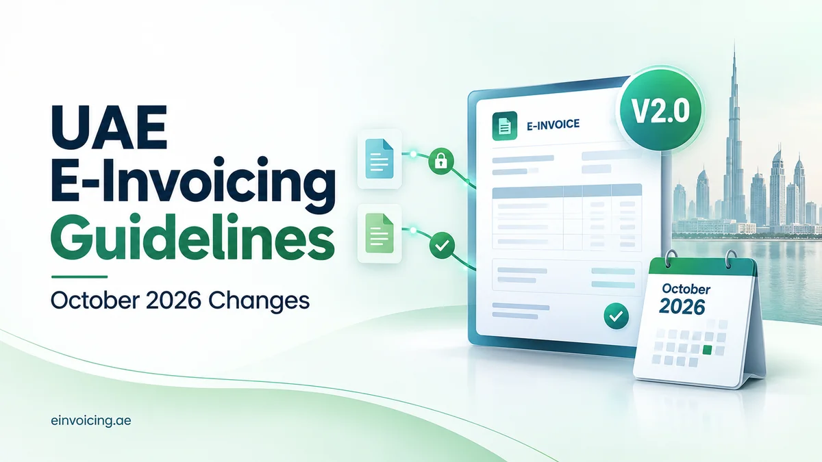 UAE E-Invoicing Guidelines V2.0: October 2026 Changes